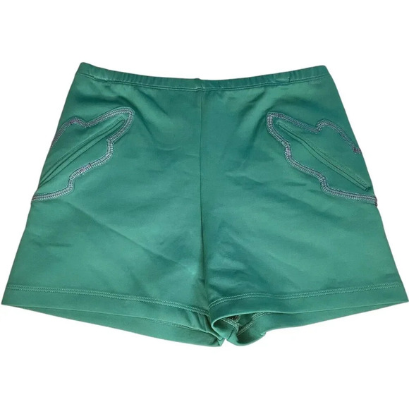 Rachel Comey High Waisted Embroidered Mini Shorts